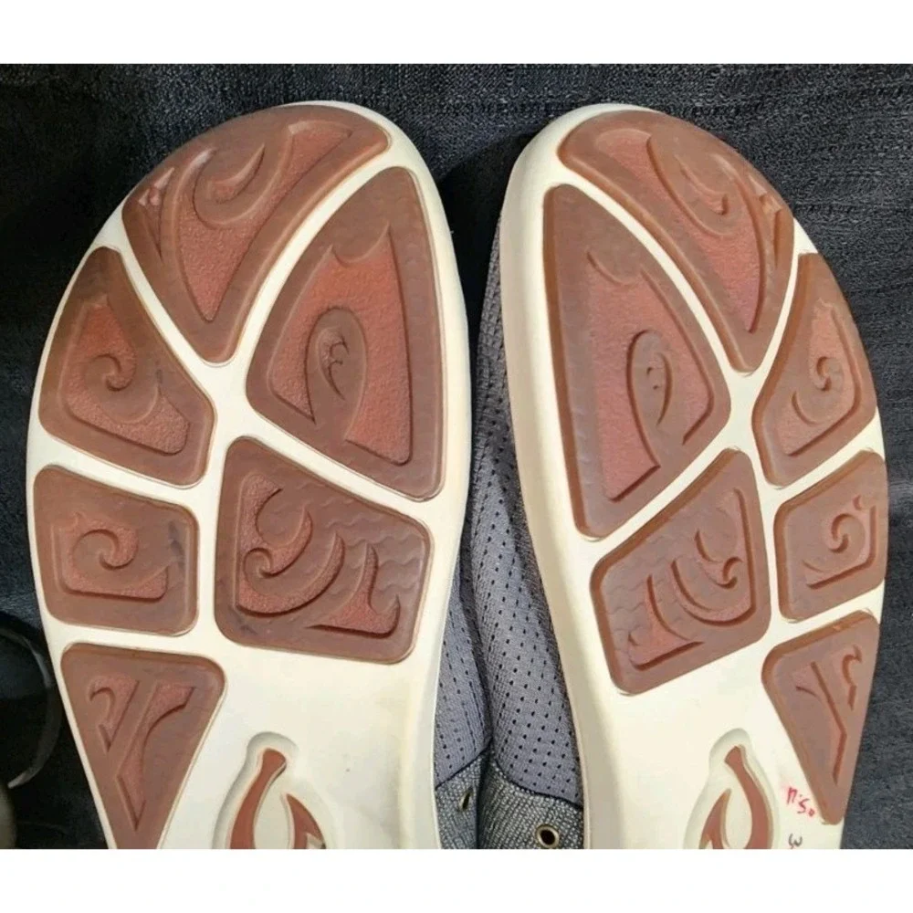 Olukai Nohea Moku Shoes Mens Size 14 Grey‎ Slip On Boat Beach Casual Sneakers